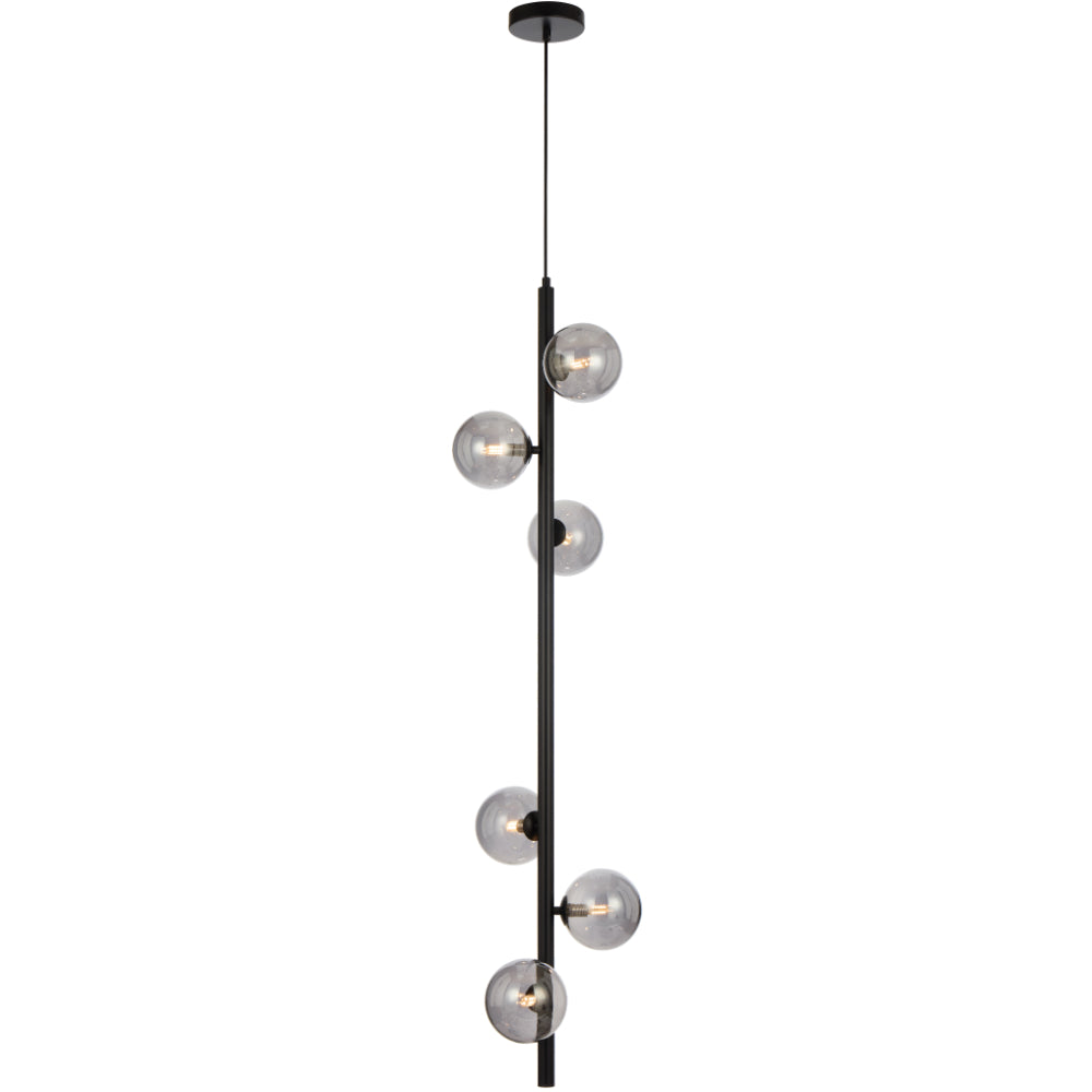 TFS 6 LT PENDANT 6x6wG9max KIT L1200 W265 H265 TEX 2m BLACK/ SMOKE PATTERN