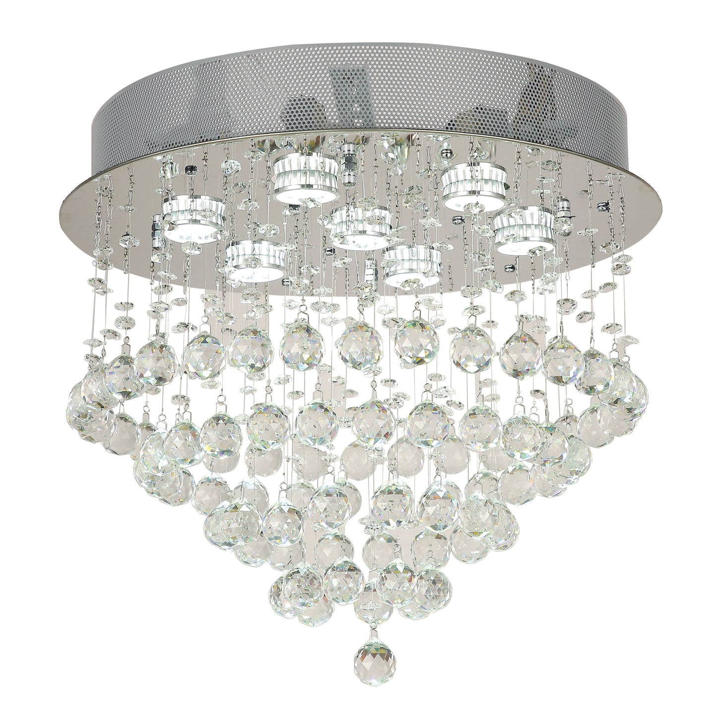 TFS 45cm CTC 7 x 6wGU10max Not Included D:450 H:400 CHROME/CLEAR