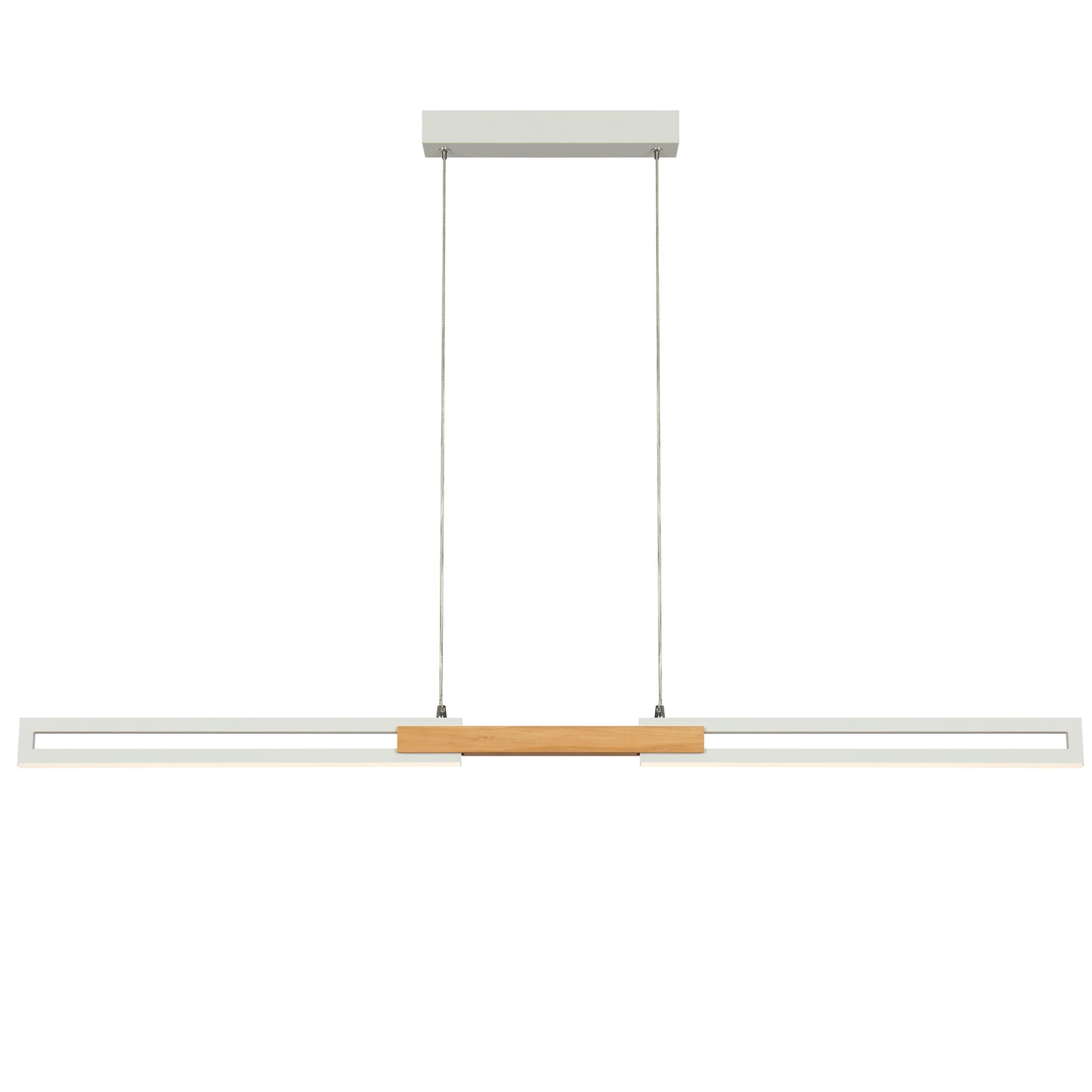 TFS 120CM LED PENDANT 28wLED 1600Lm cab.2M 3CCT WALL SWT WHITE / OAK WOOD