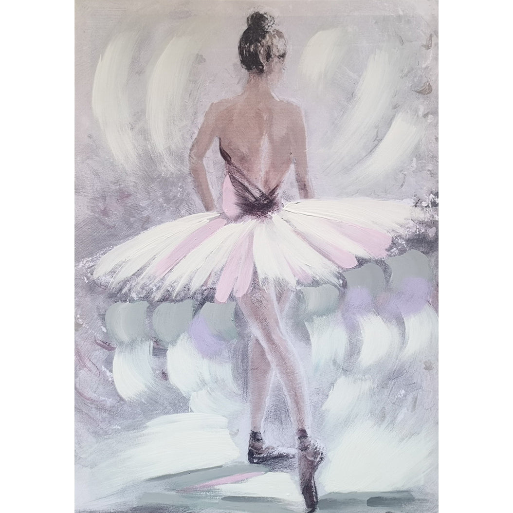 Pink Ballerina Hand Painting Picture