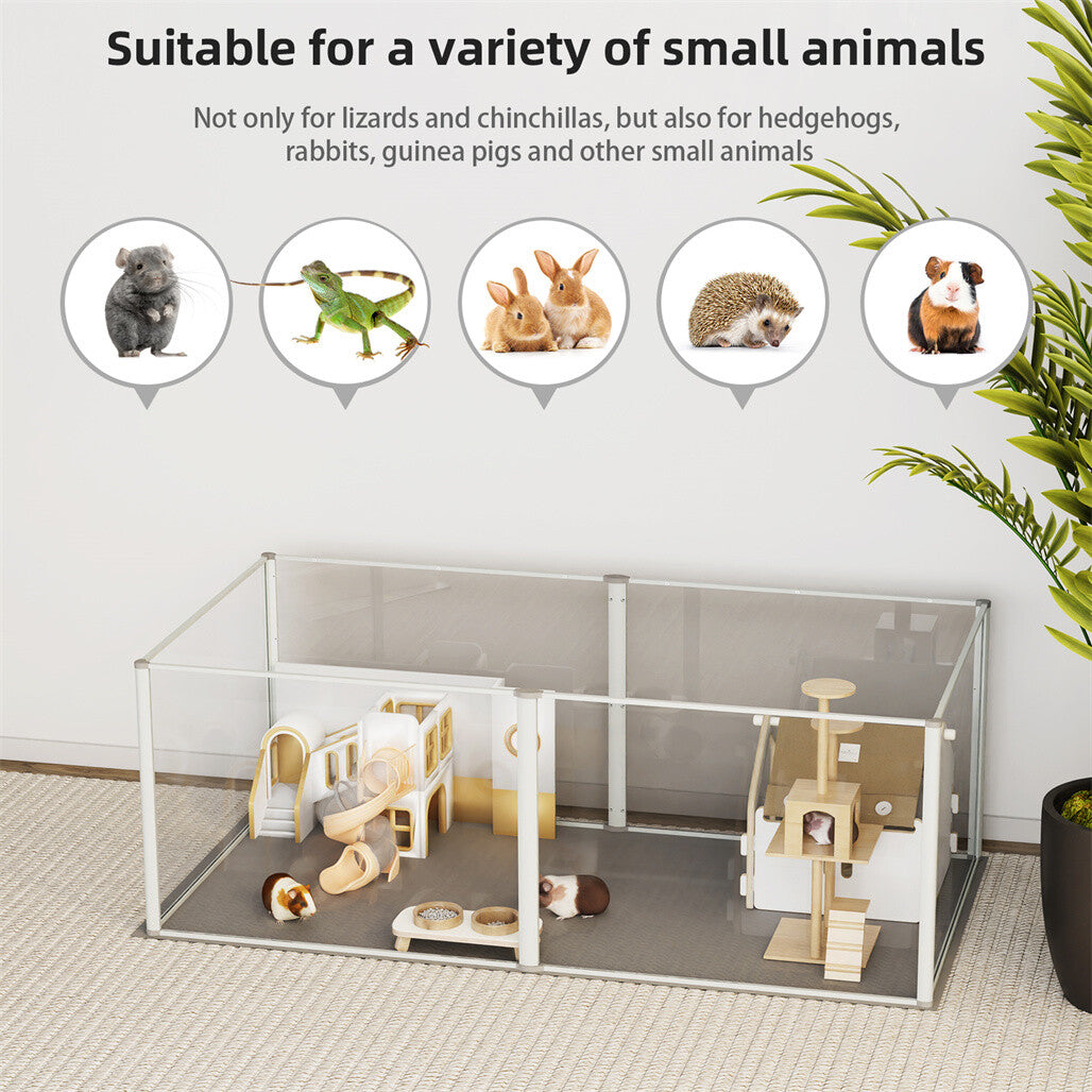 P&P Large Acrylic Dog Playpen Fence Clear Pet Fertility Cage Fence Enclosure Playgro