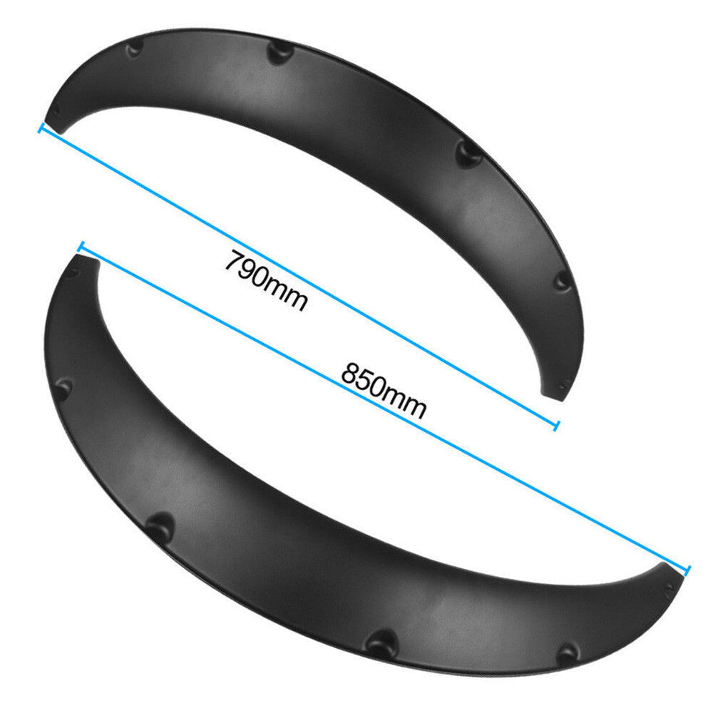 P&P 4 Pcs Universal Car Fender Flares Flexible Durable Body Wheel Extra Wide Arches