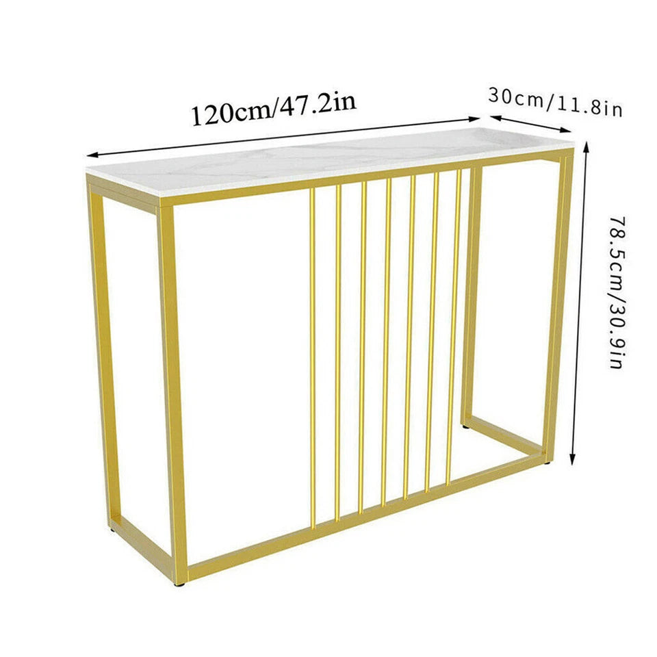 Narrow console table, alternate angle