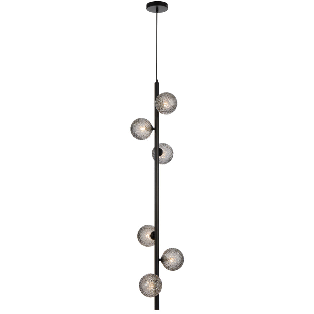 TFS 6 LT PENDANT 6x6wG9max KIT L1200 W265 H265 TEX 2m BLACK/ SMOKE TEAR PATTERN