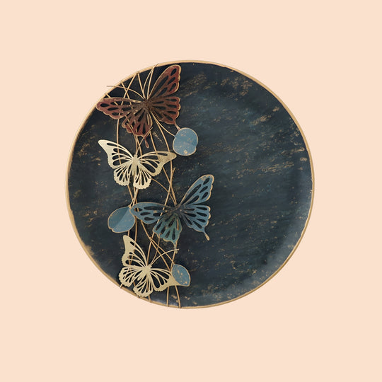 Decorative butterfly metal wall art with elegant nature-inspired design
