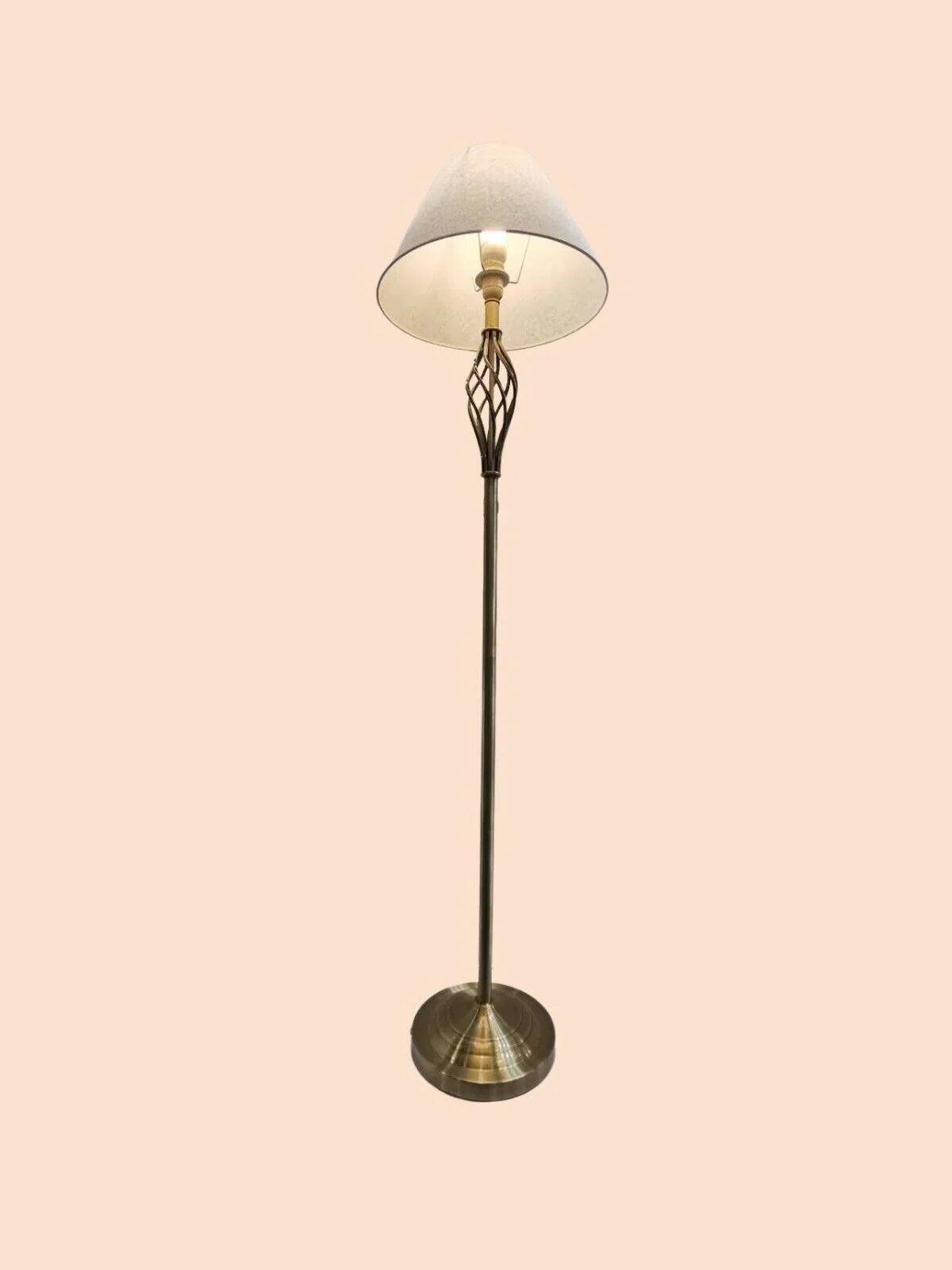 150cm Antique Brass Floor Lamp Timeless Elegance