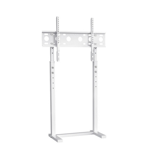 White adjustable free standing TV stand for 32â€“65 inch TVs