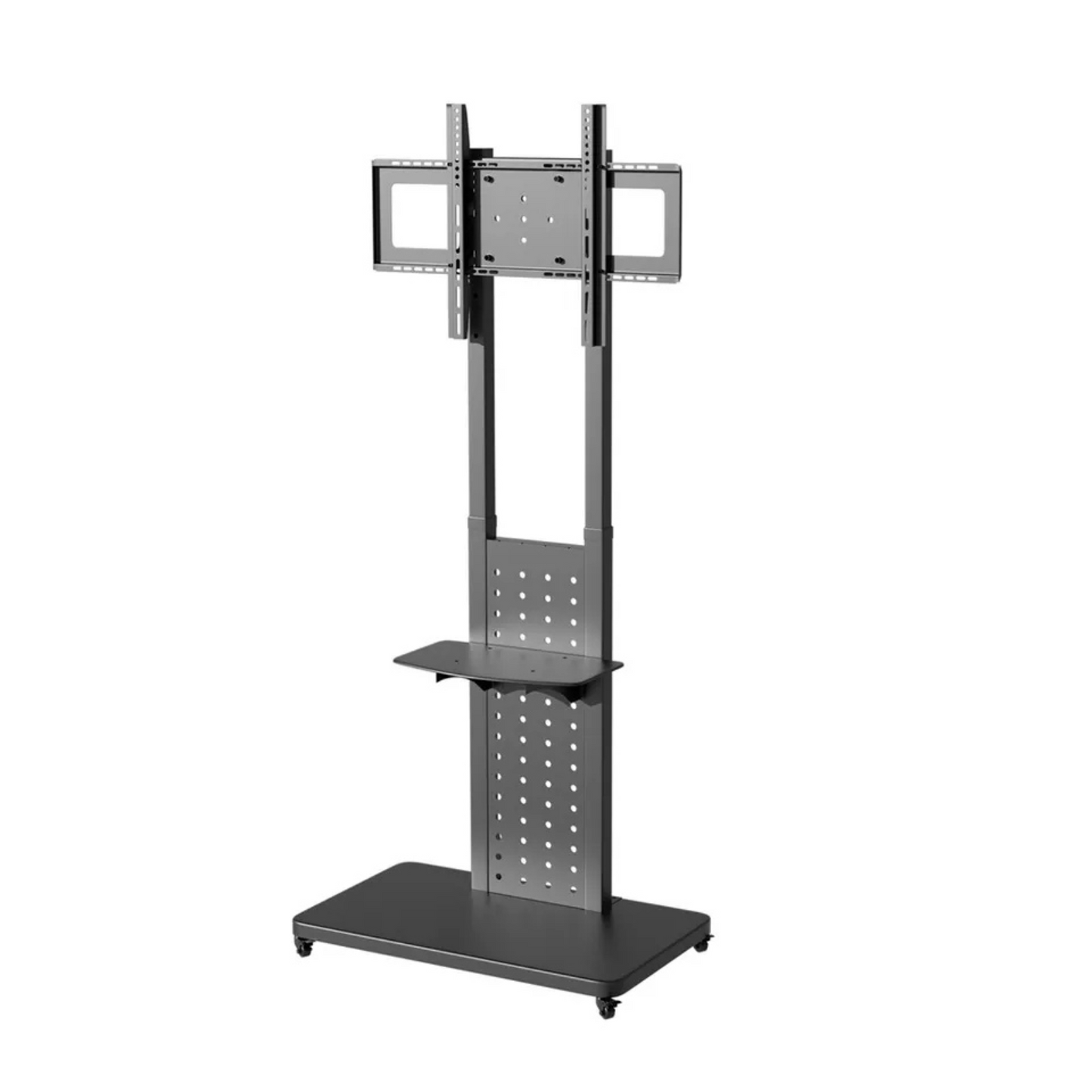Black rolling TV floor stand for 32 to 65 inch screens