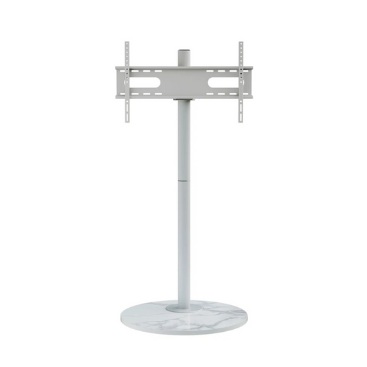 White swivel TV floor stand for 40â€“75 inch screens