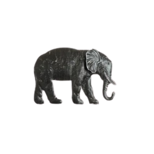 Pair of elephant metal wall art with intricate nature-inspired design