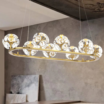 TFS 8LT PENDANT 8x3wLED 3000K L1000 W410 H145 1298Lm WIRE:2M NON DIM/ ANT GOLD