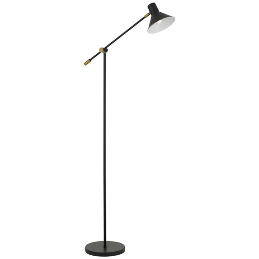 Terra TFS FLOOR LAMP 6wGU10max 631x250 H:1473 SHADE D:180 BLACK (RAL7021)SATIN/BRASS