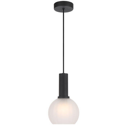 TFS 15CM PENDANT 25wE27max D150 H235 cab 2m BLACK / FROST GLASS