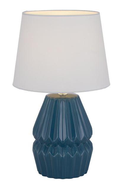 TFS CERAMIC TABLE LAMP 25wE27max H:385 D:230 BLUE/WHITE