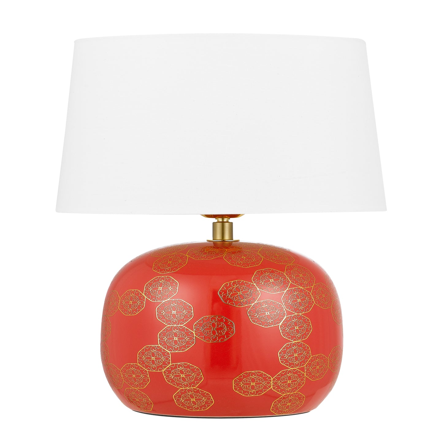 Paris TFS Ceramic Table Lamp – Red & Ivory Finish