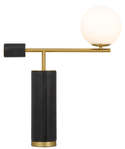 TFS TABLE LAMP 25wE27max D:510 H:600 Inline Switch BLACK / OPAL MATT