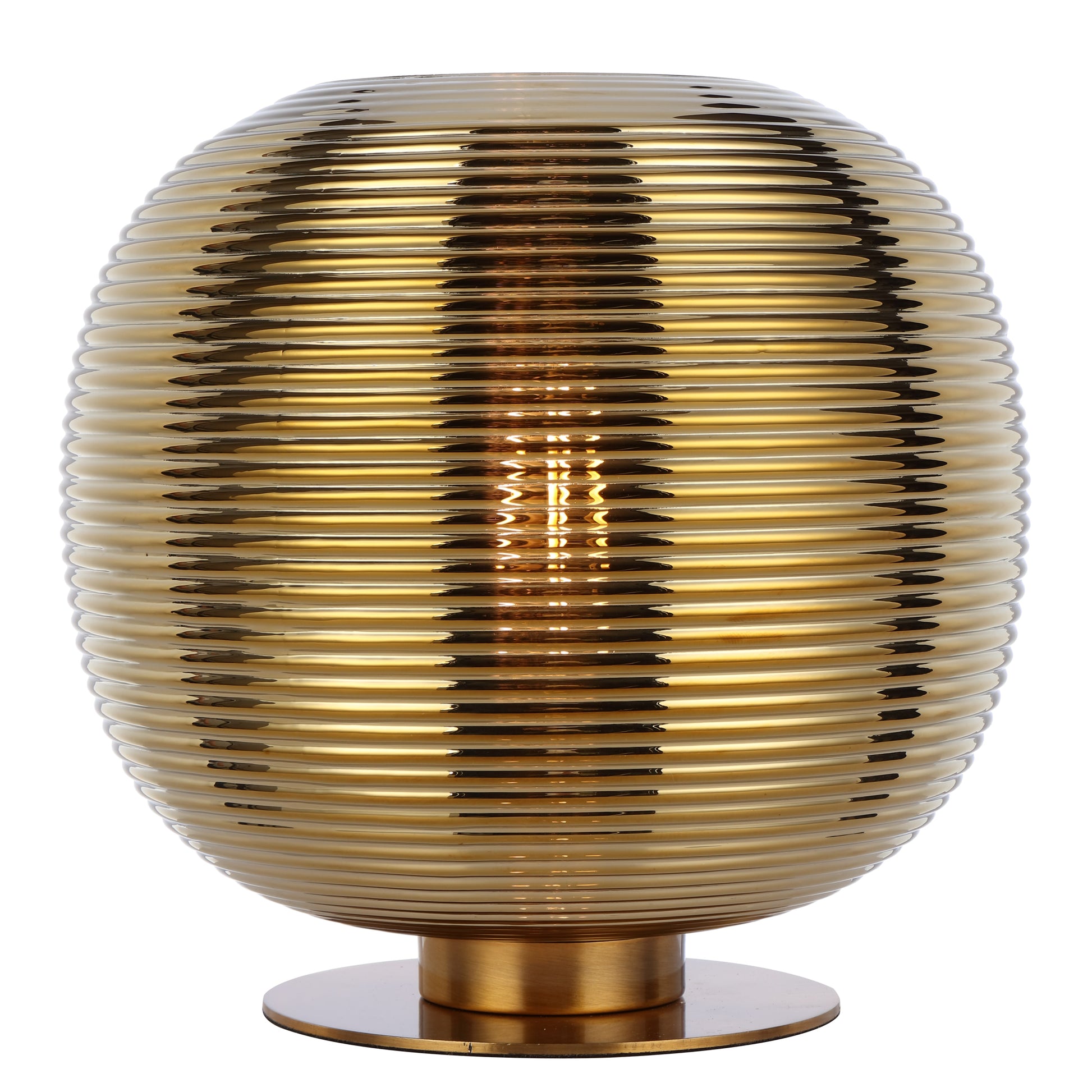 Tarragona TFS Table Lamp – Antique Gold Base & Gold Glass
