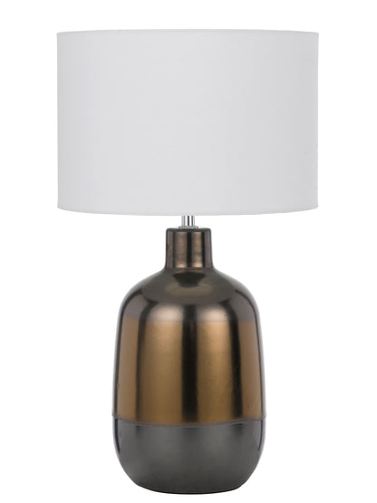 TFS CERAMIC TABLE LAMP 25wE27max D:300 H:535 line switch BRONZE / WHITE