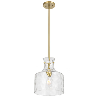Altolux TFS 1LT PENDANT 25wE27max D:280 H:330 ROD 1.5m ANT GOLD / CLEAR WATER STREAK