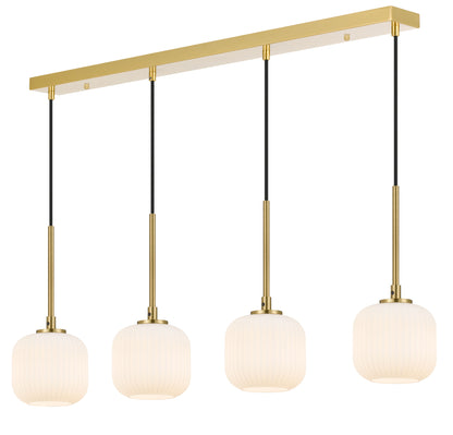 TFS 4 PENDANT 4*3wG9 NON-DIM L900D110cab2.0 ANT.GOLD / OPAL MATT / 3000K