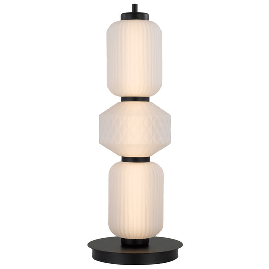 Trento TFS TABLE LAMP 15wLED 3000K DIM D:200 H:530 BASE: BLACK 560Lm GLASS: FROST