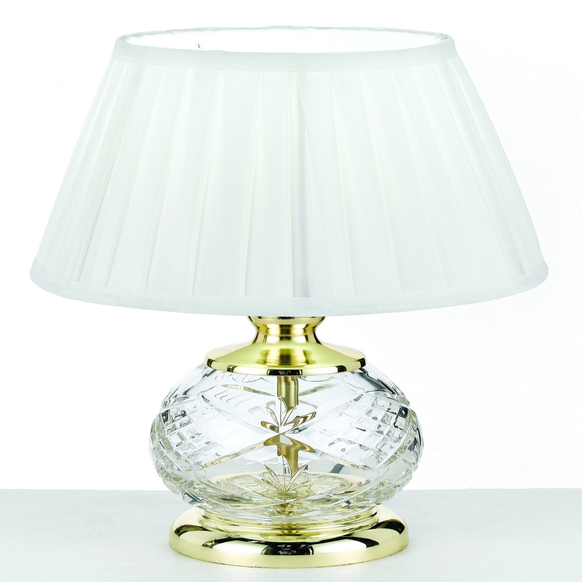 Murcia TFS Table Lamp – Gold & White Finish