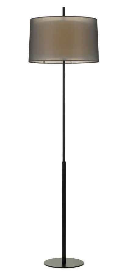 TFS FLOOR LAMP (2-PART KIT) 40wE27max H:1500 D: 430 BLACK body / BLACK&WHITE shade