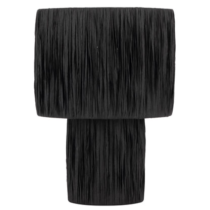 TFS SMALL TABLE LAMP 25wE27max D230 H330 INLINE SWT BLACK RAFFIA