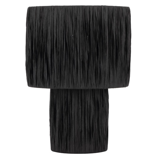 TFS SMALL TABLE LAMP 25wE27max D230 H330 INLINE SWT BLACK RAFFIA