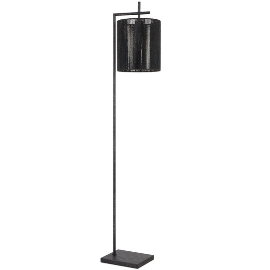 TFS FLOOR LAMP 25wE27max L325 W250 H1500 foot swt GUN METAL / BLACK STRING