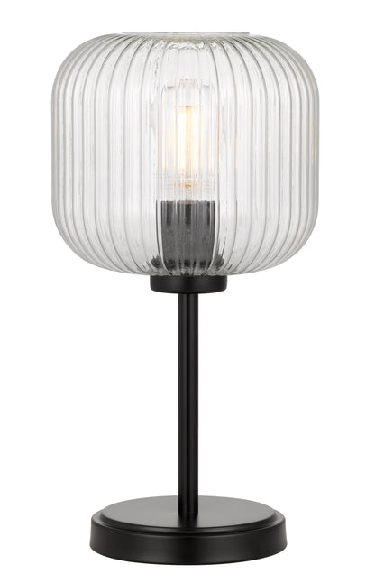 TFS TABLE LAMP 25wE27max D:205 H:390 BLACK/CLEAR