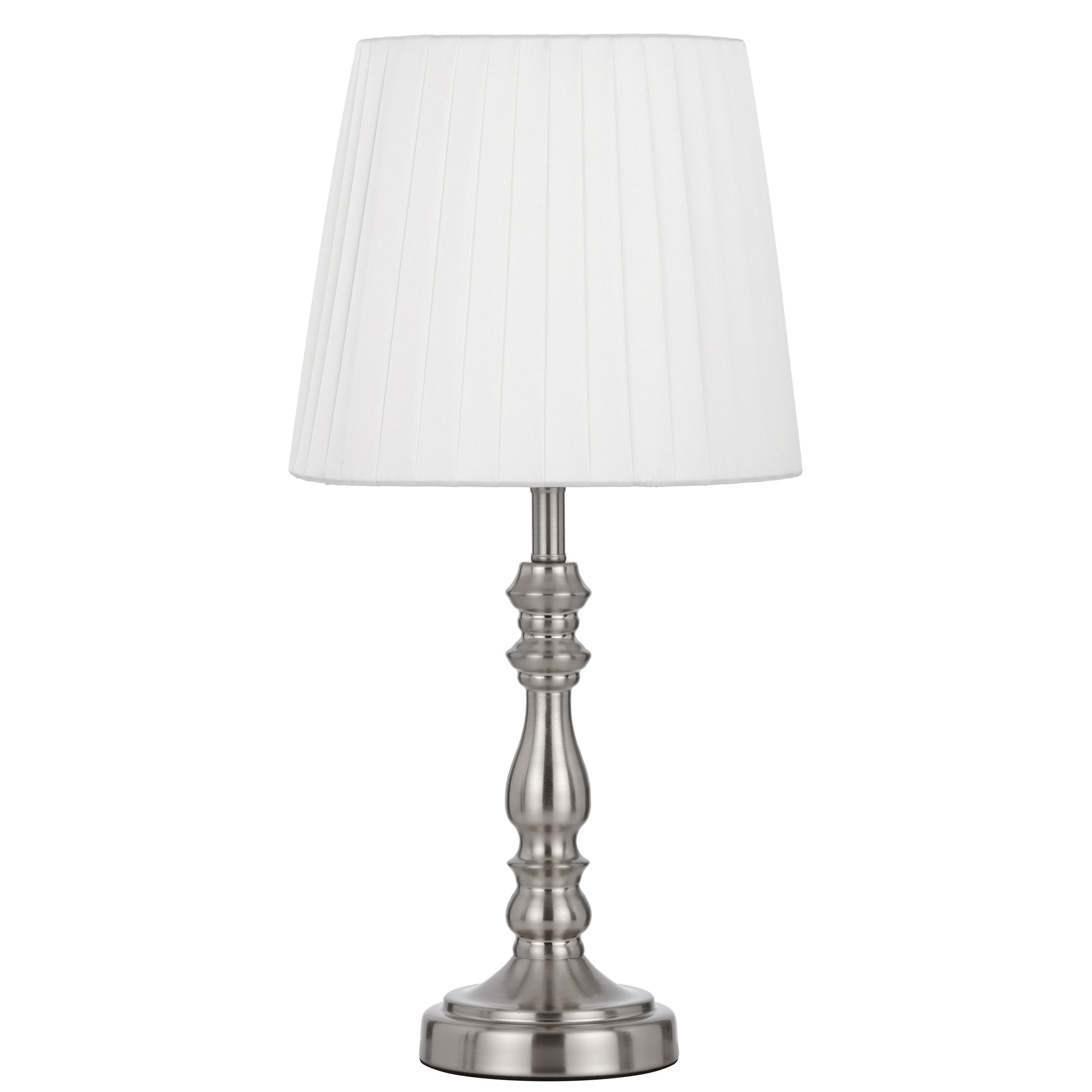 Santander Table Lamp 25W E27 – Nickel & Ivory Soft Plated