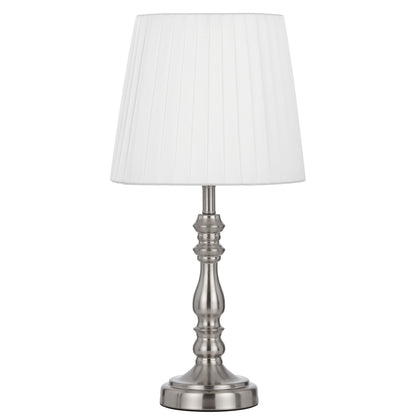 Santander Table Lamp 25W E27 – Nickel & Ivory Soft Plated