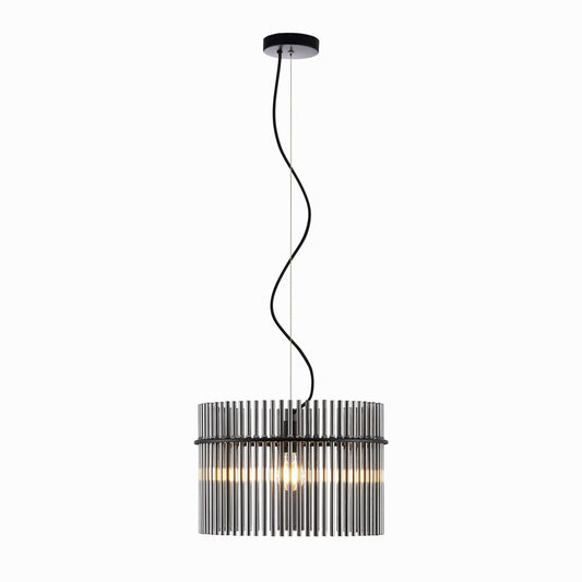 TFS PENDANT 25wE27max D400 H260 CAB 2m BLACK MATT/ SMOKE