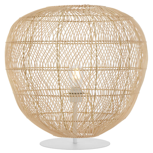 Noramark TFS 50 TABLE LAMP 25wE27max D500 H600 (2 parts) WHITE Base / NATURAL Shade