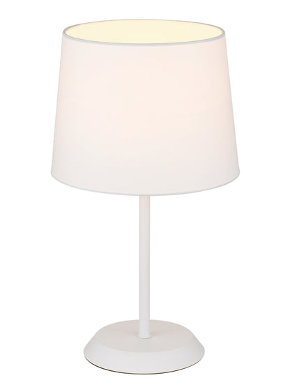 TFS TABLE LAMP 25wE27max H:400 D:225 WHITE/WHITE Inline Switch