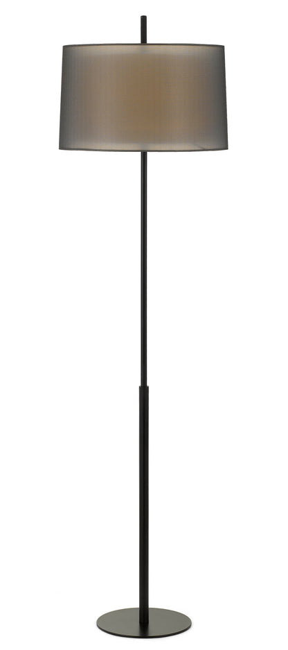 TFS FLOOR LAMP (2-PART KIT) 40wE27max H:1500 D: 430 BLACK body / BLACK&WHITE shade