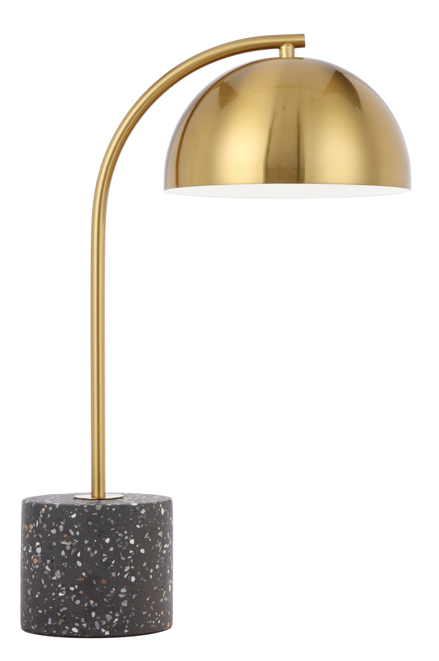TFS TABLE LAMP 6wGU10max L:310 W:200 H:470 2.0line swt BLACK TERRAZO / ANT GOLD