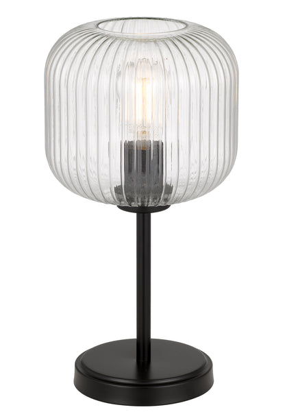 TFS TABLE LAMP 25wE27max D:205 H:390 BLACK/CLEAR