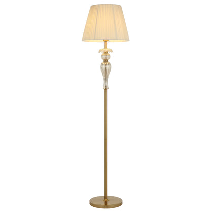 TFS FLOOR LAMP 25wE27max D400 H1650 foot swt ANT GOLD/ CHAMPAGNE/ CREAM