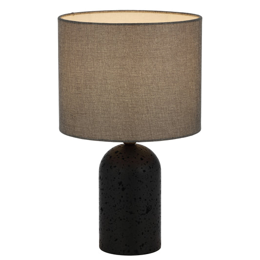 Murcia TFS TABLE LAMP 25wE27max D:250 H:420 inline swth BLACK TRAVERTNE/DARK ANT BRAS/ DGREY