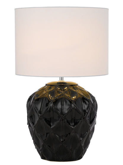 TFS CERAMIC TABLE LAMP 25wE27max D:330 H:540 BLACK / WHITE