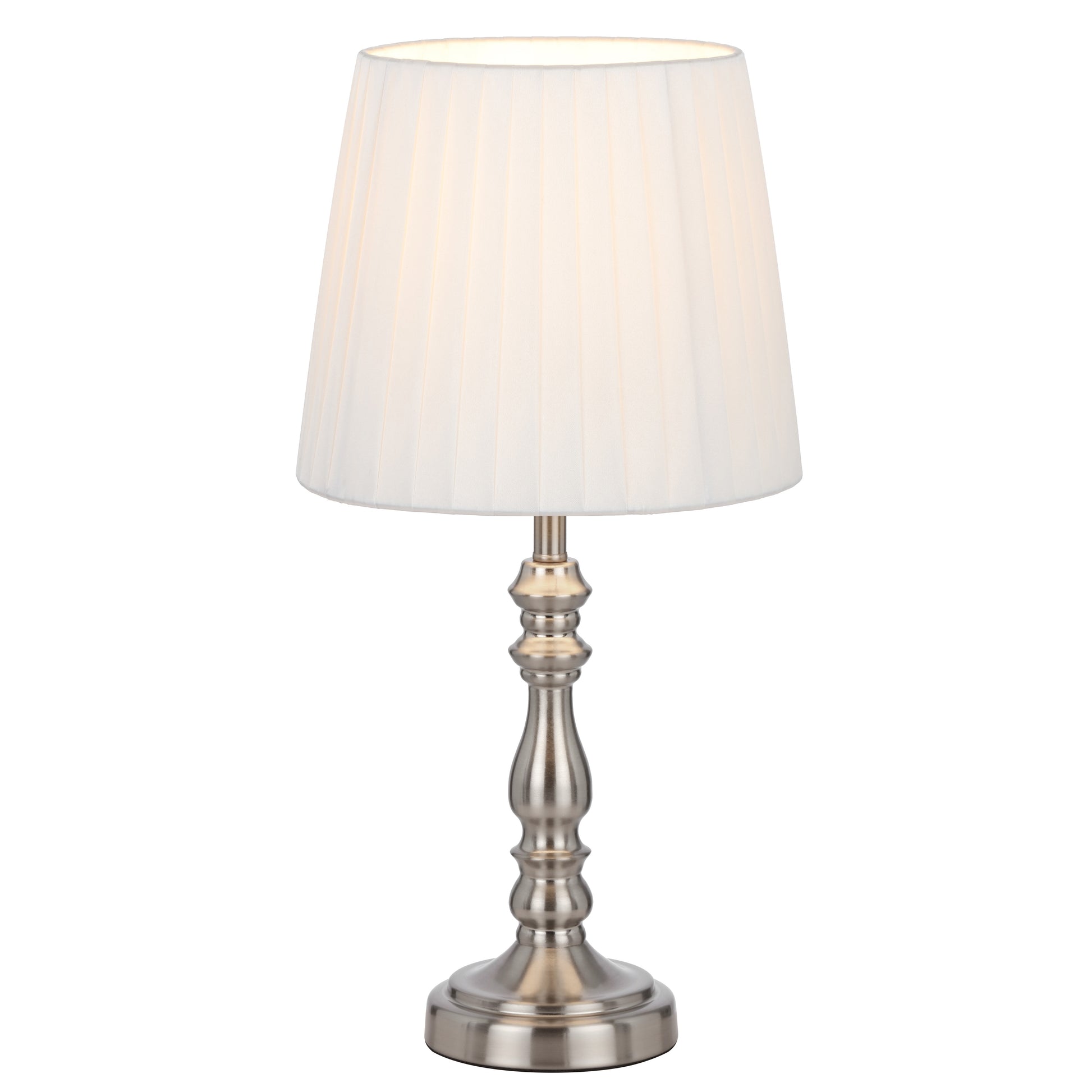 Santander TFS Table Lamp – Nickel & Ivory Finish
