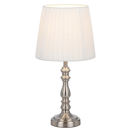 Santander TFS Table Lamp – Nickel & Ivory Finish