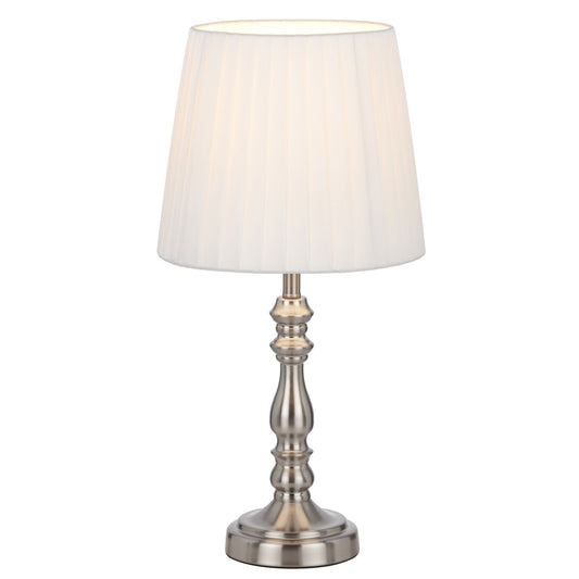 Santander TFS Table Lamp – Nickel & Ivory Finish