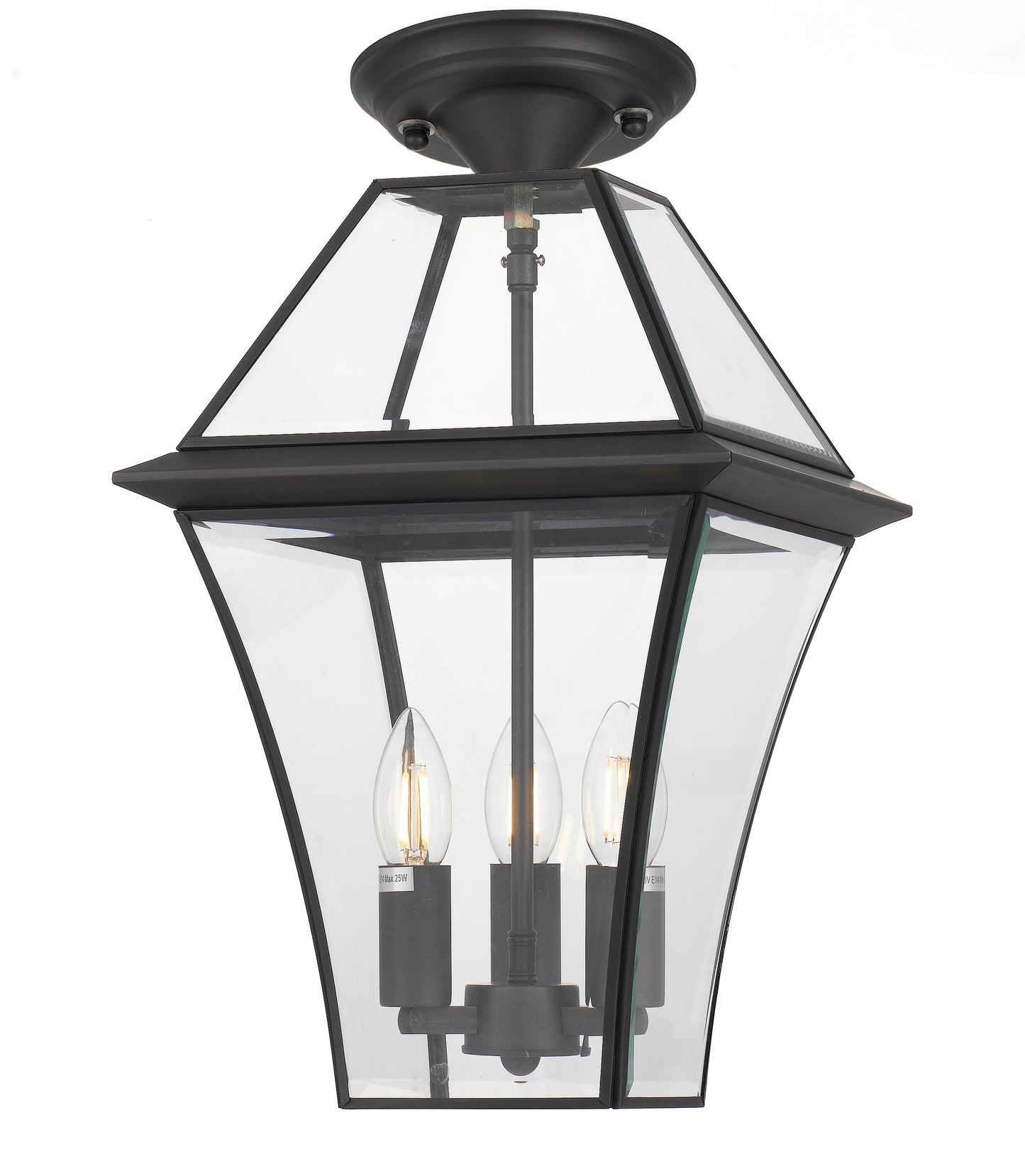 TFS 27 PENDANT 25wE14max L:275 H:400 - IP43 BLACK/CLEAR ROD:300mm + CHAIN:1000