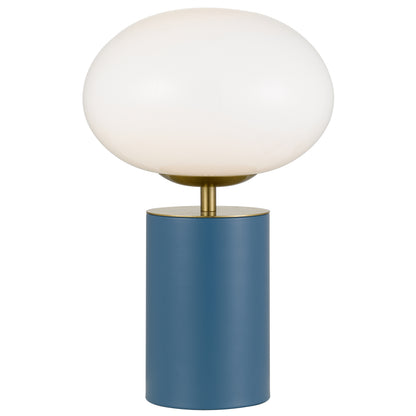 TFS TOUCH TABLE LAMP 5wE14 3000K D200 H320 BLUE 5007 / GOLD/ OPAL GLOSS