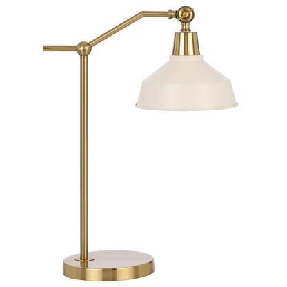 TFS 20 TABLE LAMP 25wE27max L380 W180 H520 INLINE SWTCH ANT GOLD/BEIGE 9001
