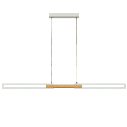 TFS 120CM LED PENDANT 28wLED 1600Lm cab.2M 3CCT WALL SWT WHITE / OAK WOOD