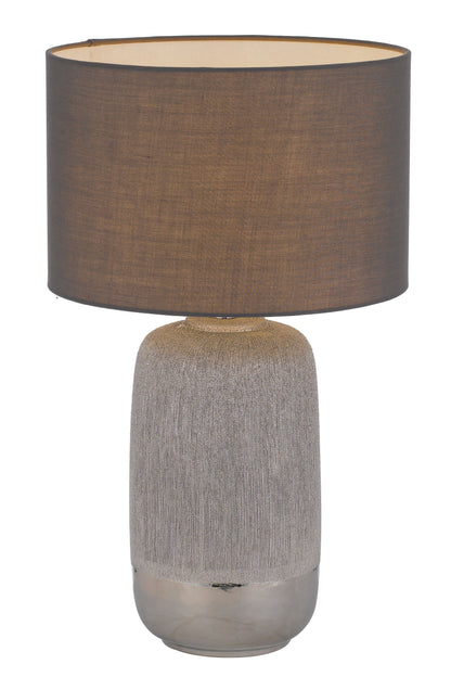 TFS CERAMIC TABLE LAMP 25wE27max H:470 D:280 SILVER/GREY